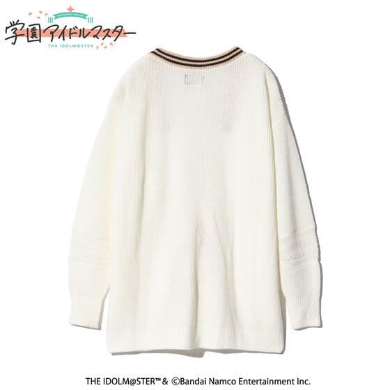学園アイドルマスター×gladgarb 篠澤広 ニットカーディガン M ホワイト