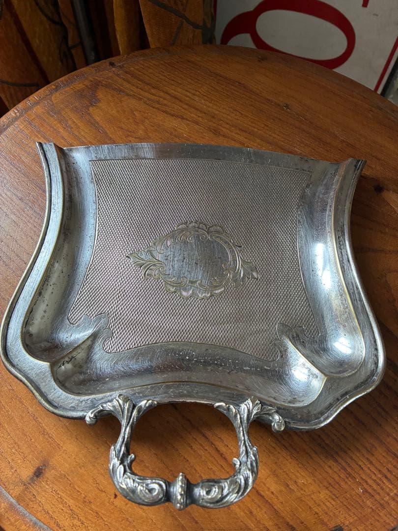 フランス　アンティーク 美しい　ダストパン シルバー　ちりとり　チリトリ　レア