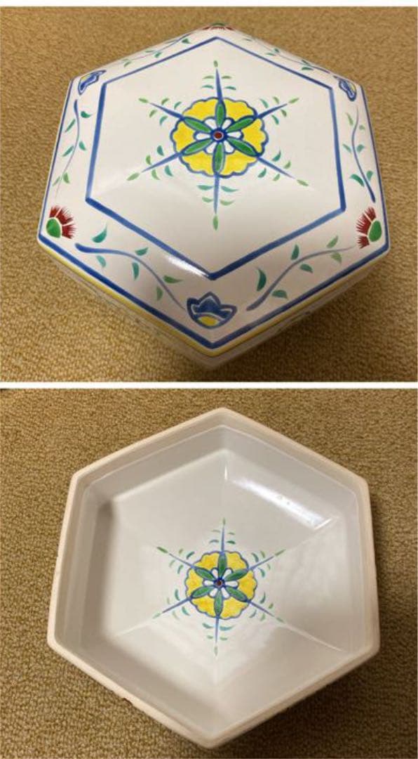 【茶道具】平安紫雲造　阿蘭陀写食篭（共箱）　○