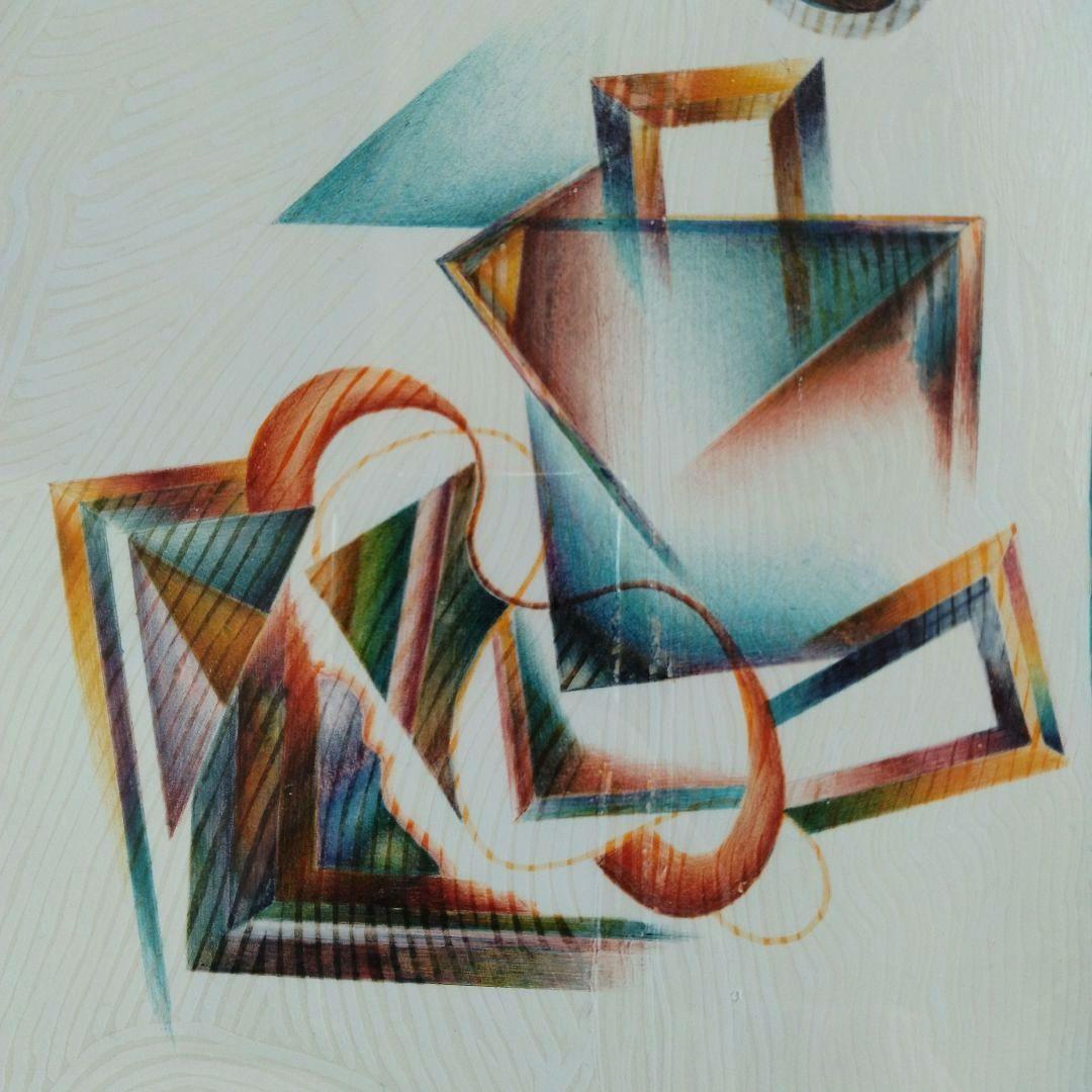 ♪絵画　カラフル　アート　ハンドメイド　オリジナル　ペン画　抽象画