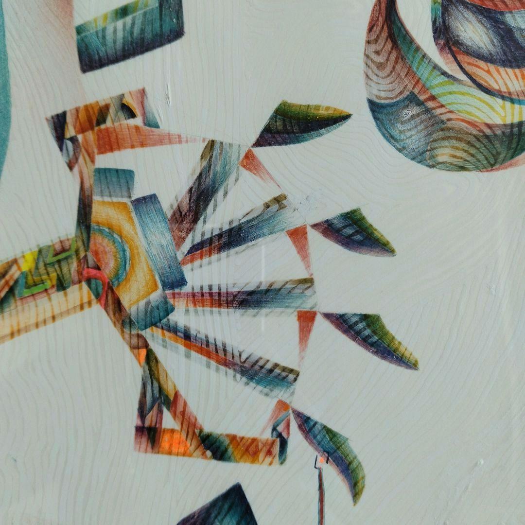 ♪絵画　カラフル　アート　ハンドメイド　オリジナル　ペン画　抽象画