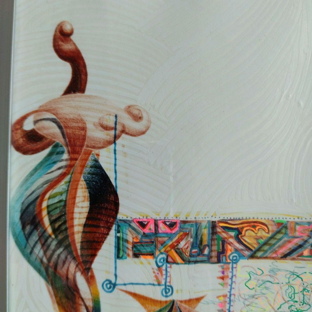 ♪絵画　カラフル　アート　ハンドメイド　オリジナル　ペン画　抽象画