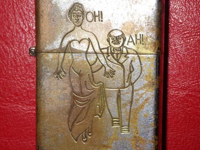 50’S★紳士淑女★オイルライター★ビンテージ★騙し絵★トリックアート★ジョーク