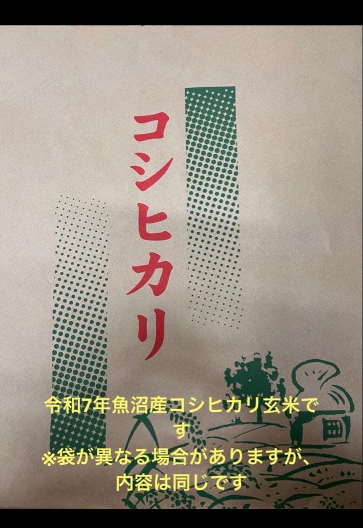 魚沼産 コシヒカリ 玄米 令和7年産　30キロ