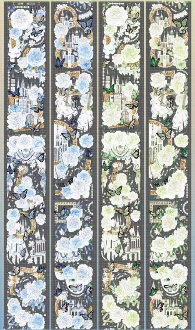 切売 466★ 海外 マスキングテープ マステ PET 装飾 花 贝壳光