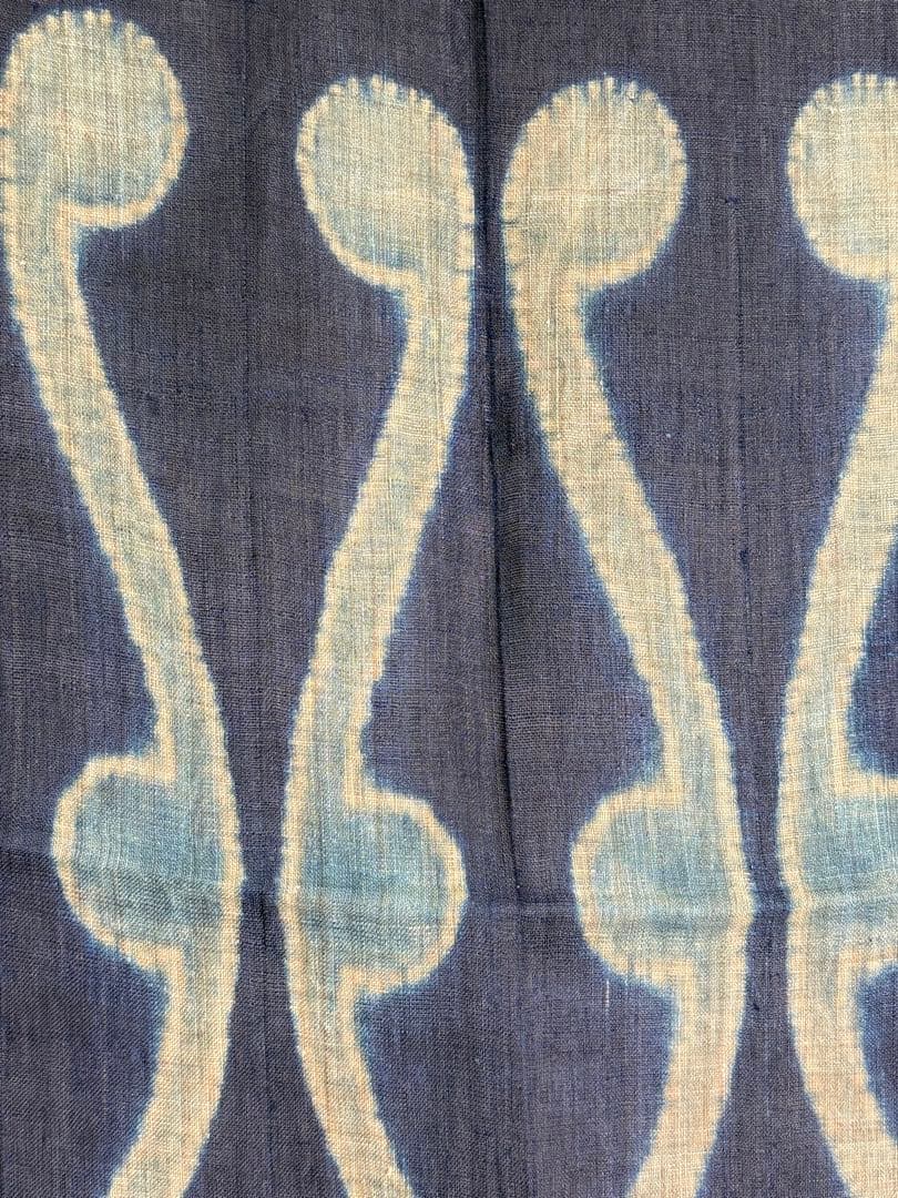 N32 「片野絞り」藍染絞り作家 片野元彦 希少コレクション 麻生地藍染布 民藝