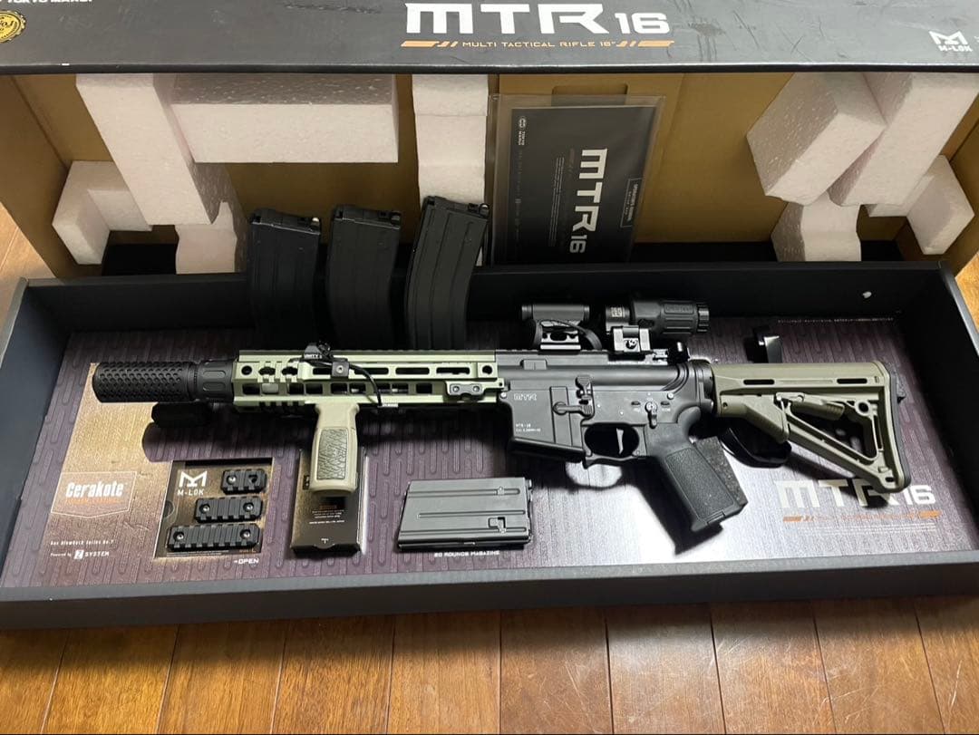 美品　東京マルイ　MTR16 GBB 外装、内装カスタム品　(MWS MK18