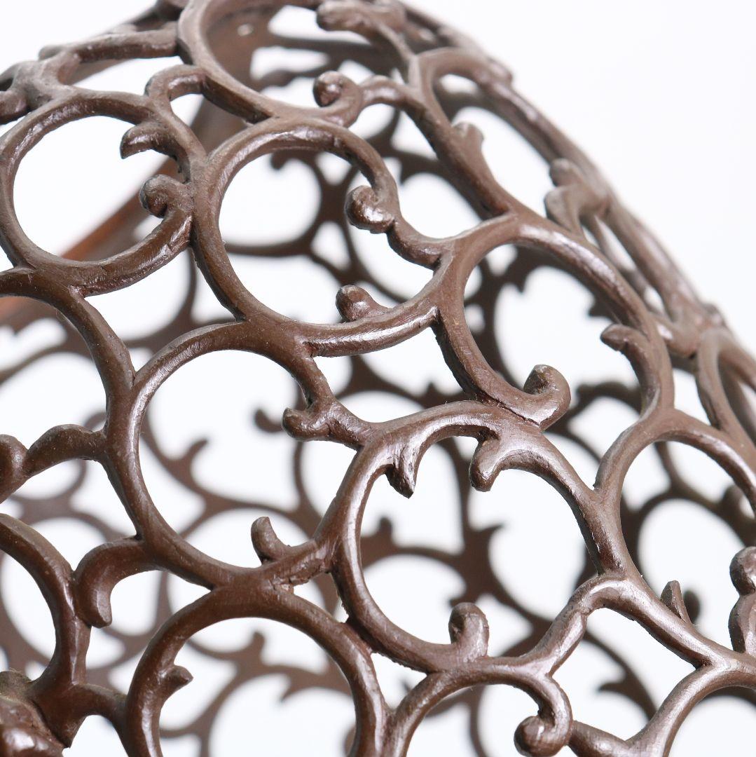 鋳師 金森浄栄作 鋳銅 蝋型 猿文 壷 花入 高岡銅器 共箱　AL826　Z1