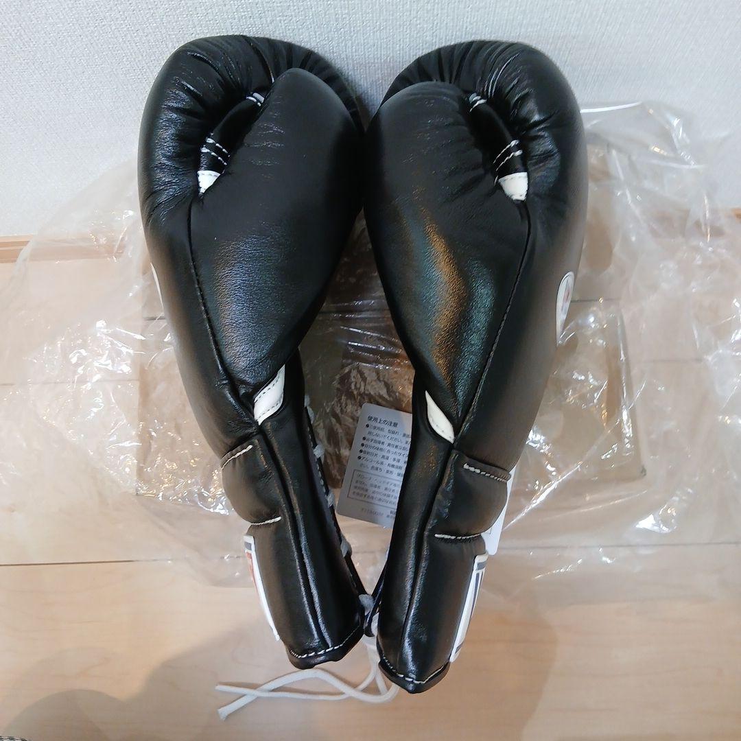 ウィニング ボクシンググローブ 14 oz ブラックひも式