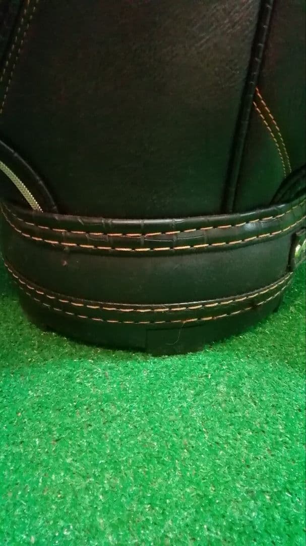 CORAGIO コラッジオ　ワニ柄 キャディバッグ　ブラック　型押し