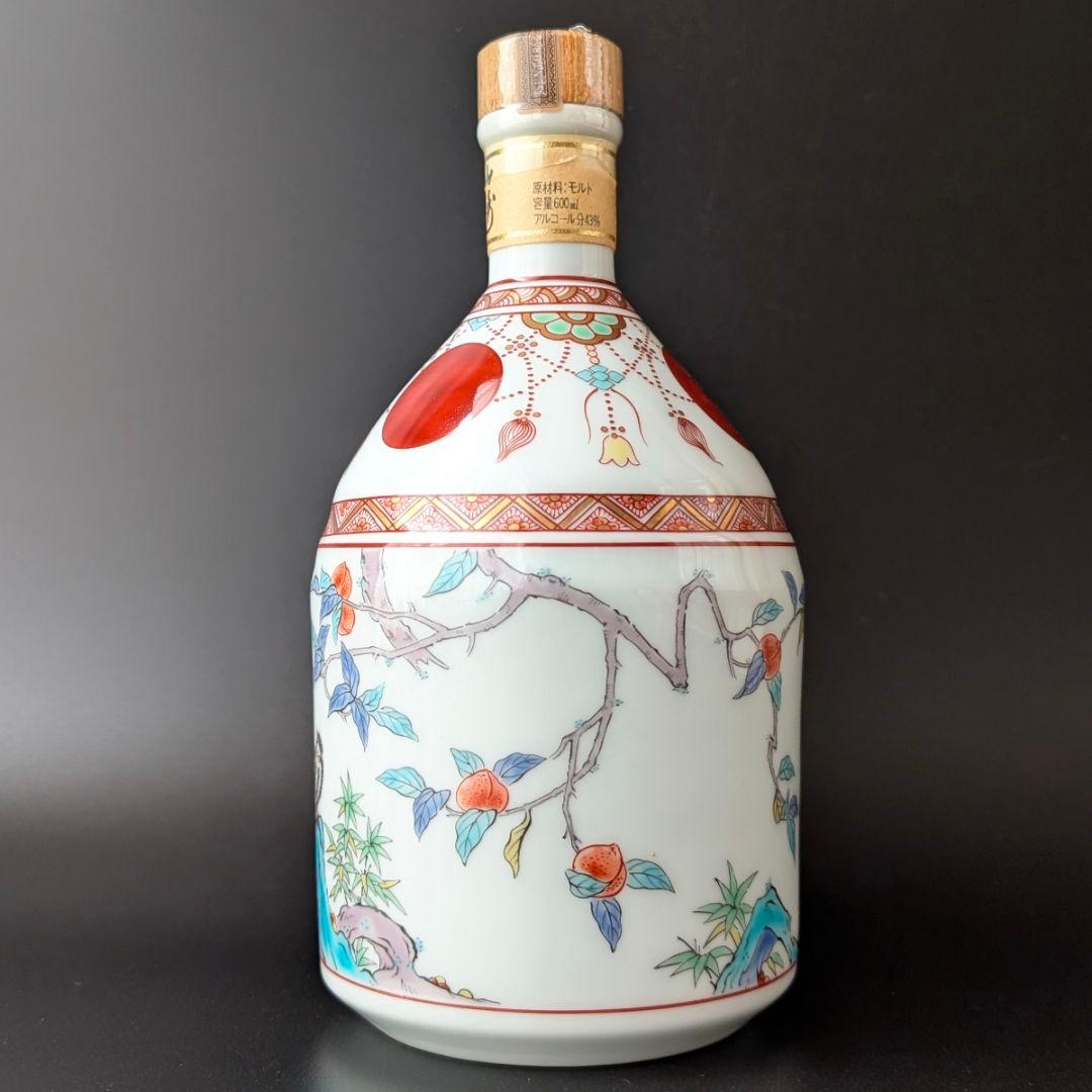 サントリー 山崎12年 43％ 600ml 有田焼 錦赤玉瓔珞文風物絵
