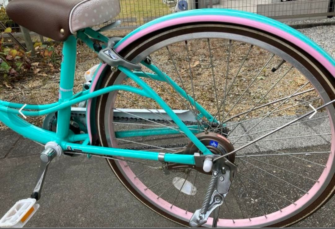 自転車 25インチ ミントグリーン エメラルドグリーン
