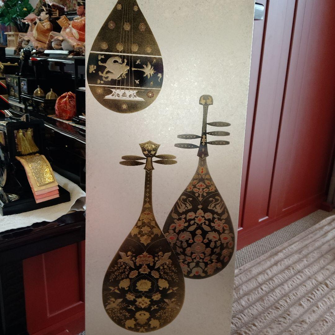 【希少】薩摩琵琶　筑前琵琶　高級　金細工　銀細工　伝統　日本　文化　楽器　壁掛け