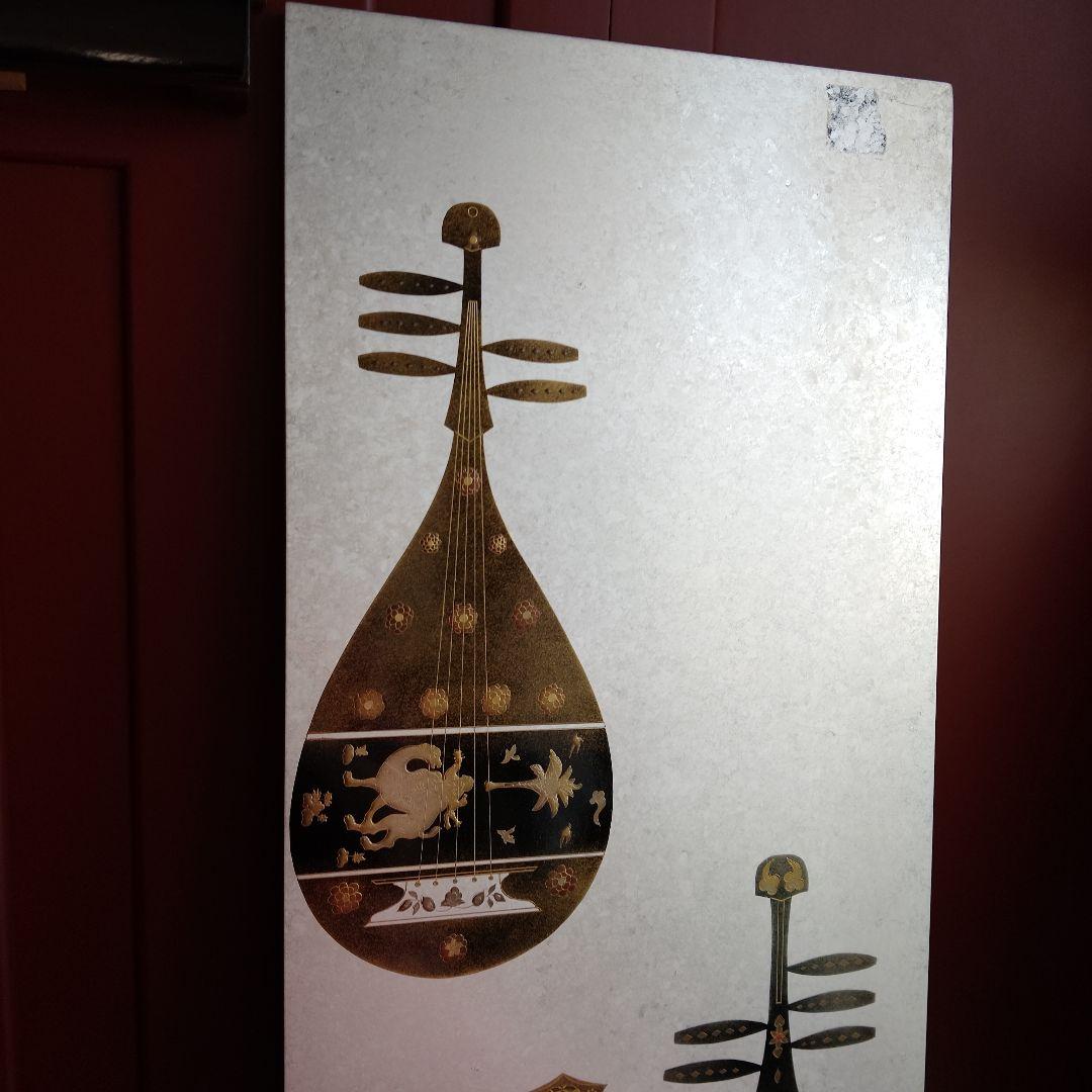 【希少】薩摩琵琶　筑前琵琶　高級　金細工　銀細工　伝統　日本　文化　楽器　壁掛け