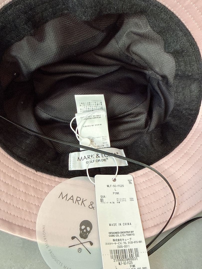 新品 ✨ MARK&LONA バゲットハット 帽子 マーク&ロナ ピンク メンズ