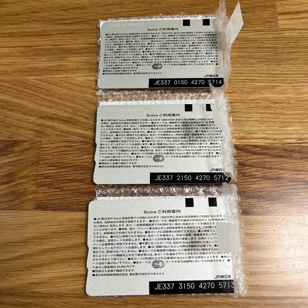 記念スイカ 東京駅開業100周年記念Suica ３枚 台紙５枚