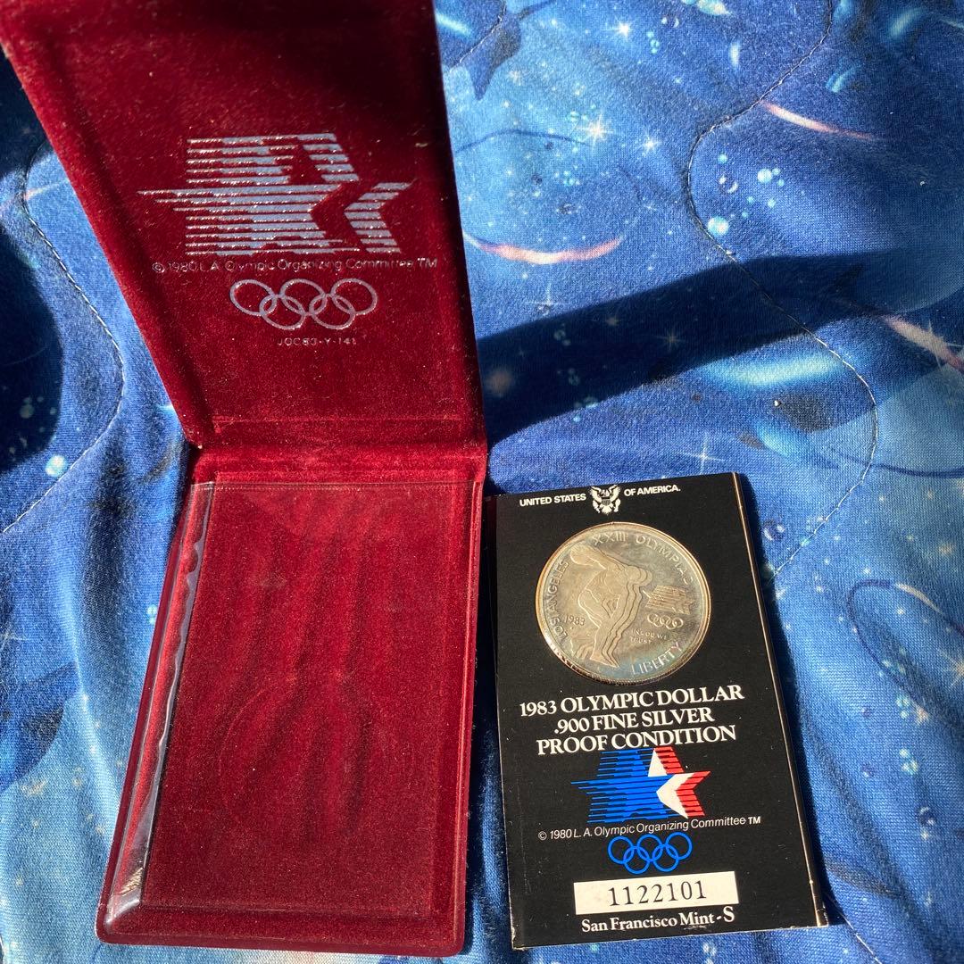 オリンピック　1983年ロサンゼルスオリンピック記念銀貨
