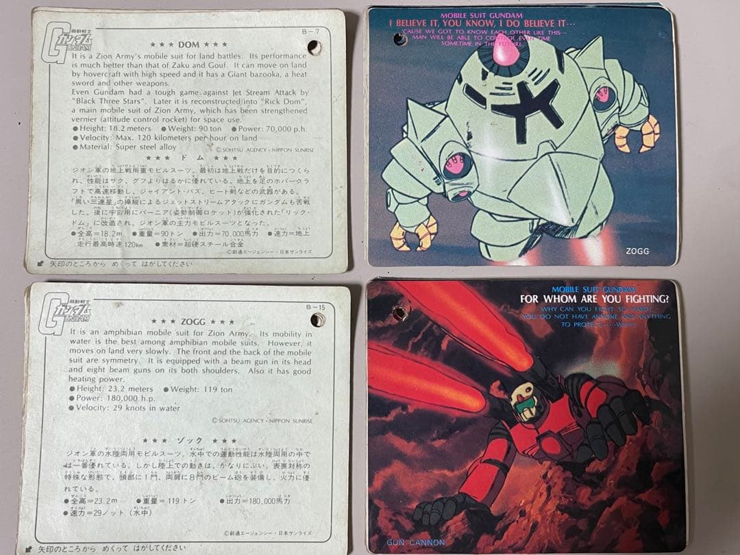 11125 カバヤ　ガンダムガム　ステッカー　24枚セット　機動戦士ガンダム