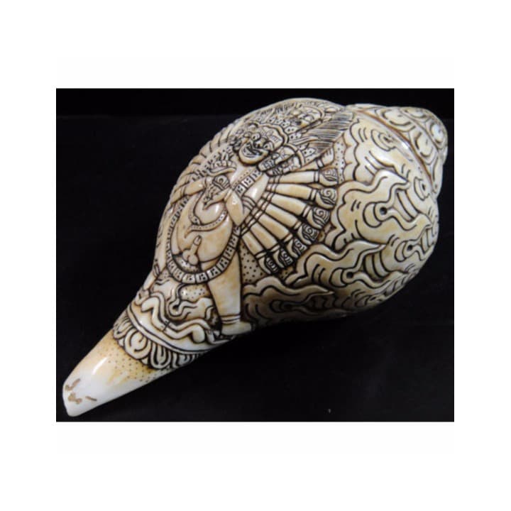 ◆ チベット密教法具　法螺貝（シャンカ）ヴァジュラ・バイラヴァ