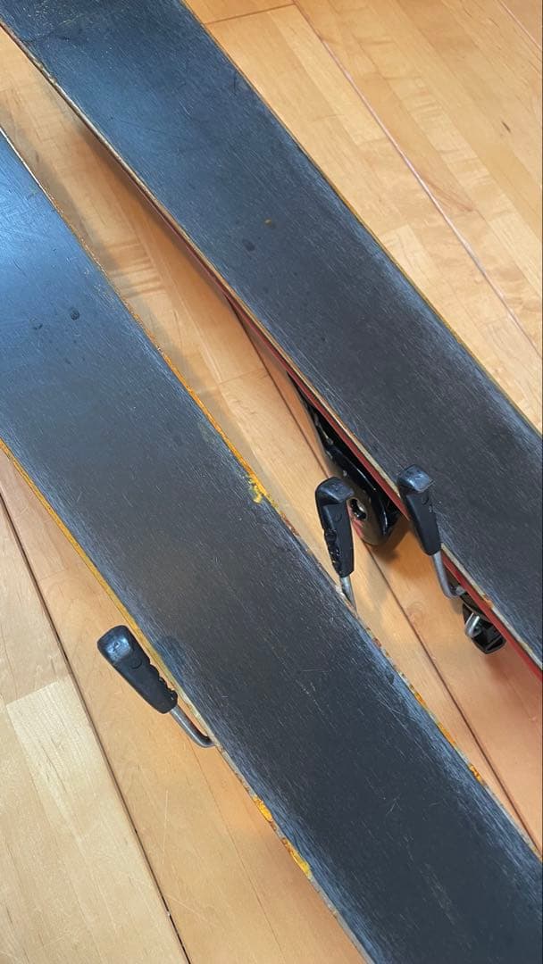 カービングスキー板120cmセットビンディングストック赤 子供キッズ ジュニア