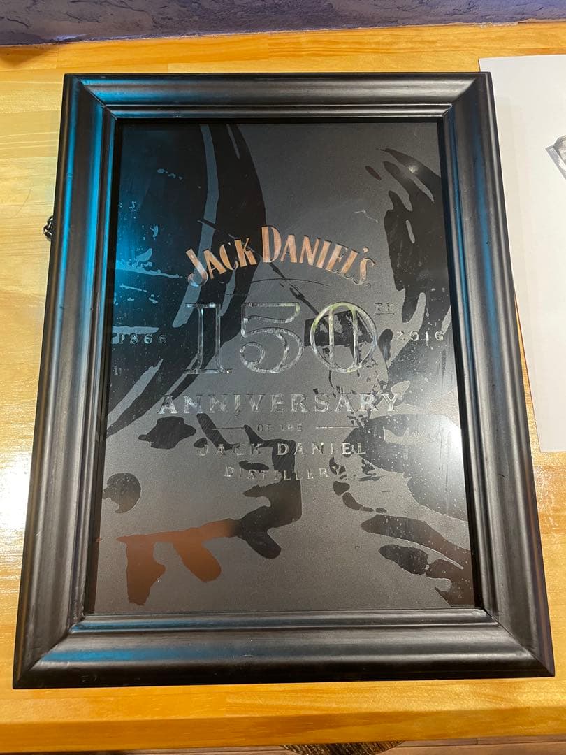 【希少】2枚セット ジャックダニエル 150周年 & ディアジオ社パブミラー