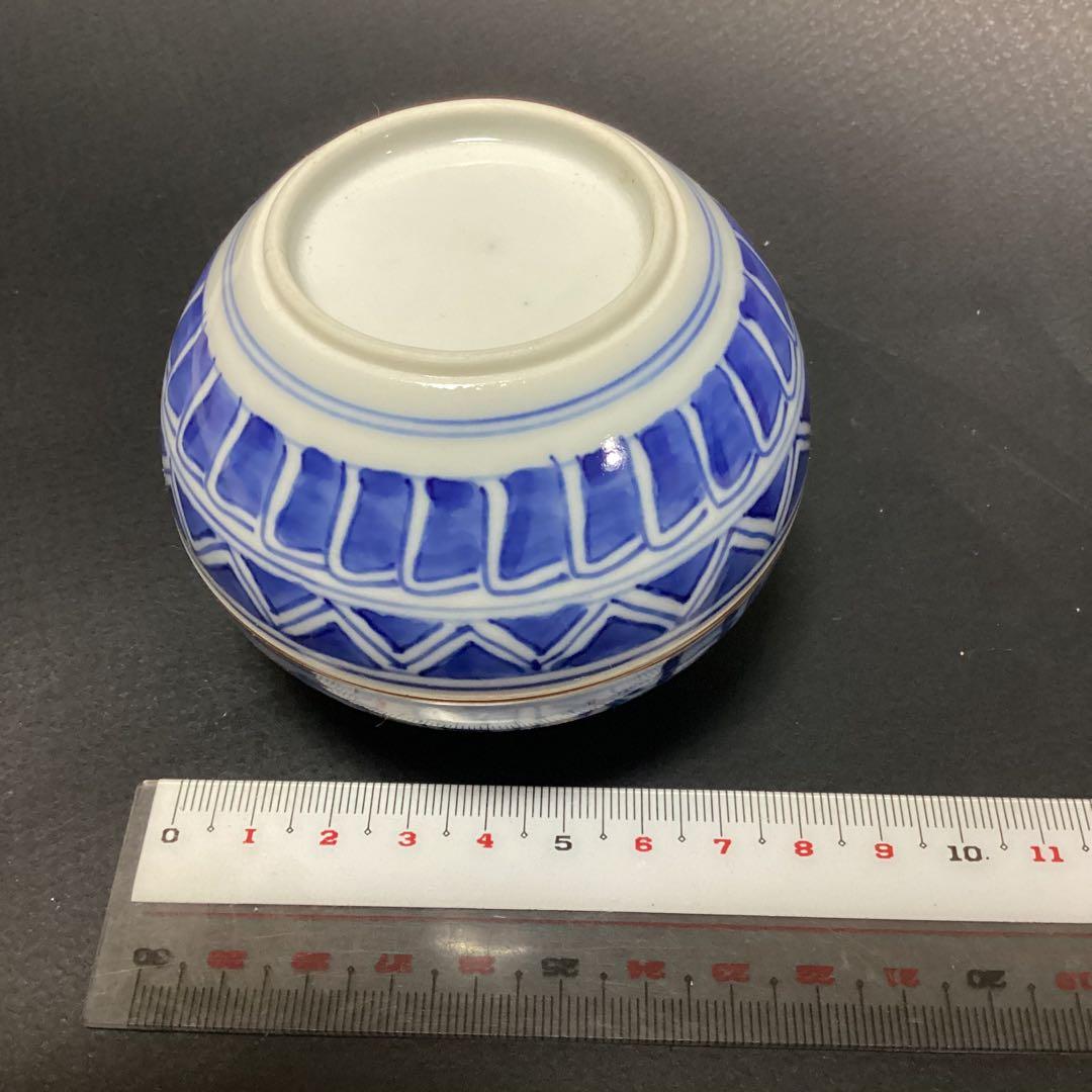 ☆専用　煎茶道　茶心壷　宗家　茶壺　青白い花模様の茶道具 茶入