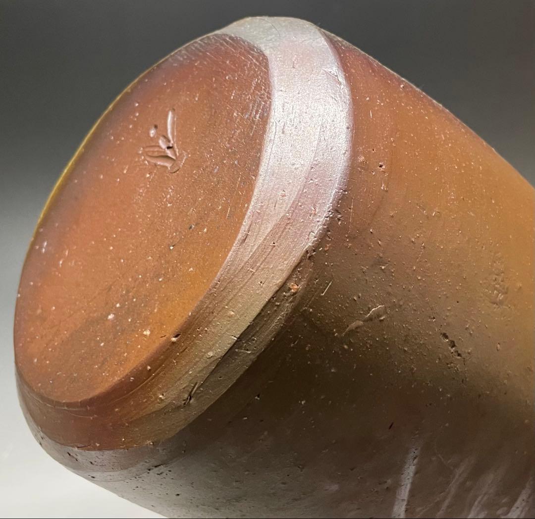 人間国宝　藤原雄　鵬雲斎書付　備前手付花器　大作30cm 　chi399