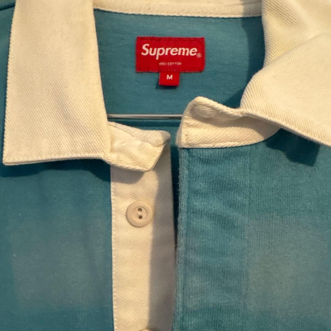 supreme rugby shirt ラグビー　ブルー