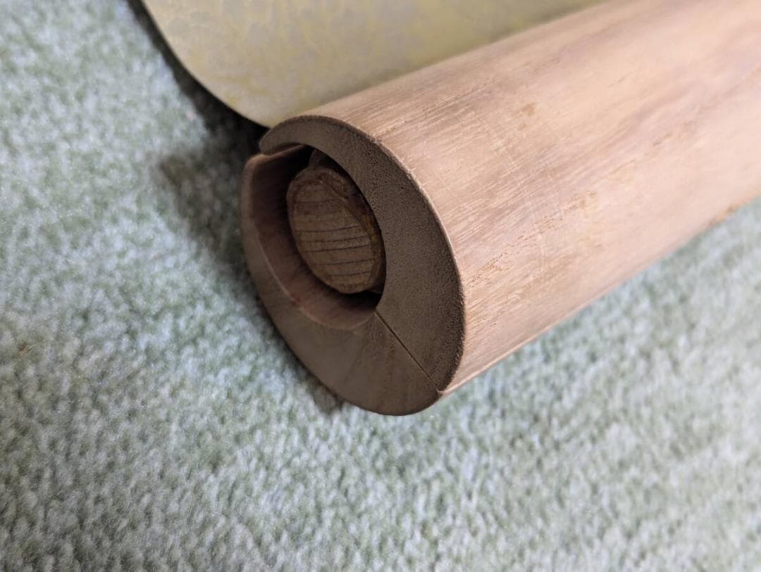 【真作】掛軸　艶やか美人画　花魁図　桜と花魁の華やぎ　二重箱入（合箱）　R138