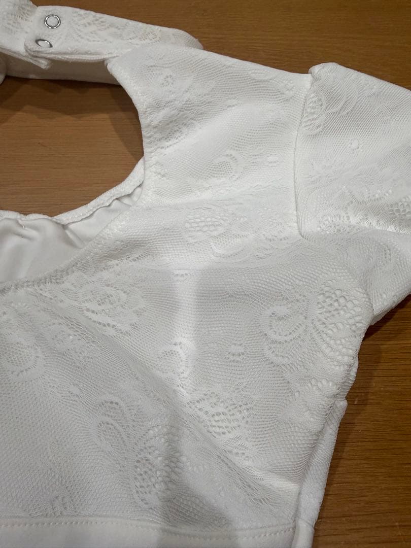 【未使用】オーダーレオタード　ホワイトレース