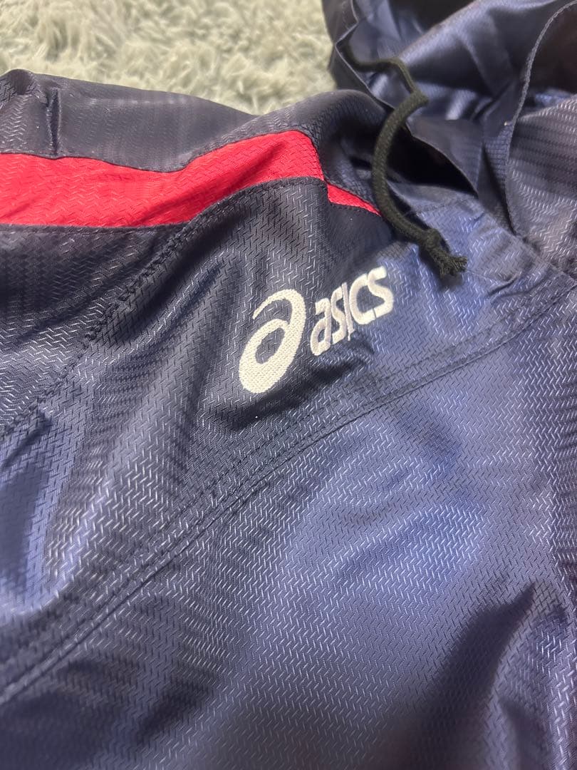 【新品タグ付】アシックス ジャムジーASブレーカー 上下 M ネイビー 裏起毛