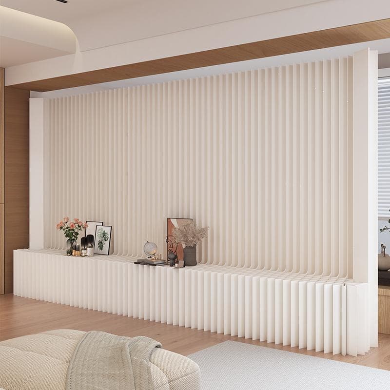 紙製パーテーション陳列展示台高さ2ｍ長さ3-4ｍ組立不要折りたたみ衝立仕切り