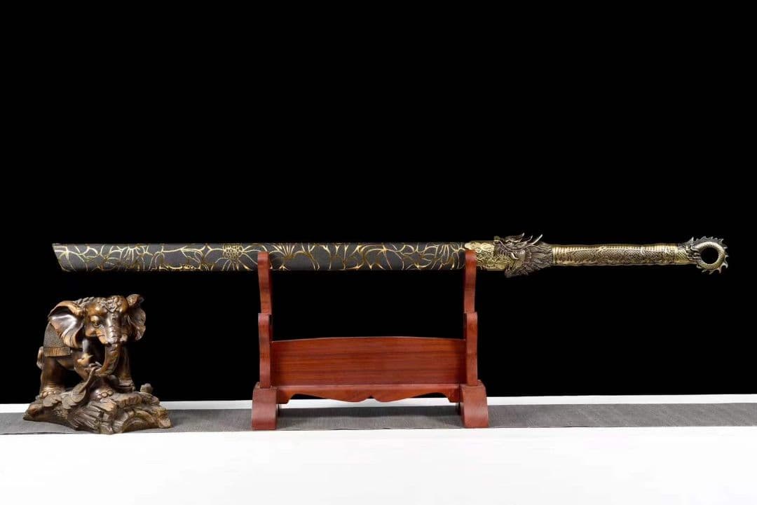 『赤龍』20230380 古兵器 武具　刀装具　日本刀　模造刀 居合刀 長尺