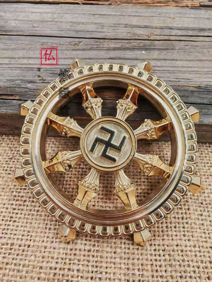 【修縁堂】密教法具 真言宗 法器 四十二手の目 法輪 万字法輪