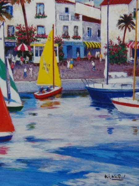 成井弘、ヴァカンス、希少画集画、新品額装付