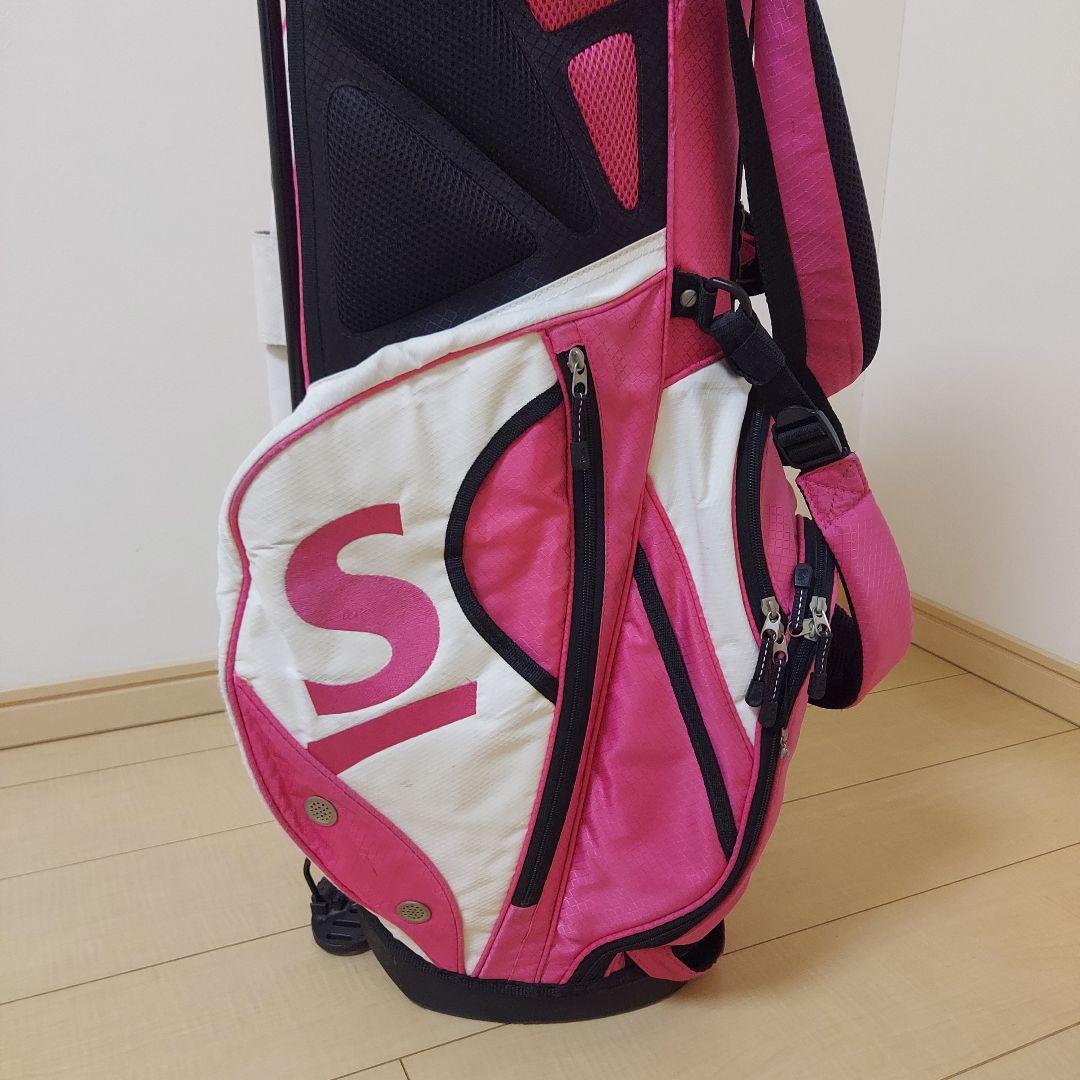 SRIXON スリクソン 軽量 キャディバック スタンド ホワイト/ピンク