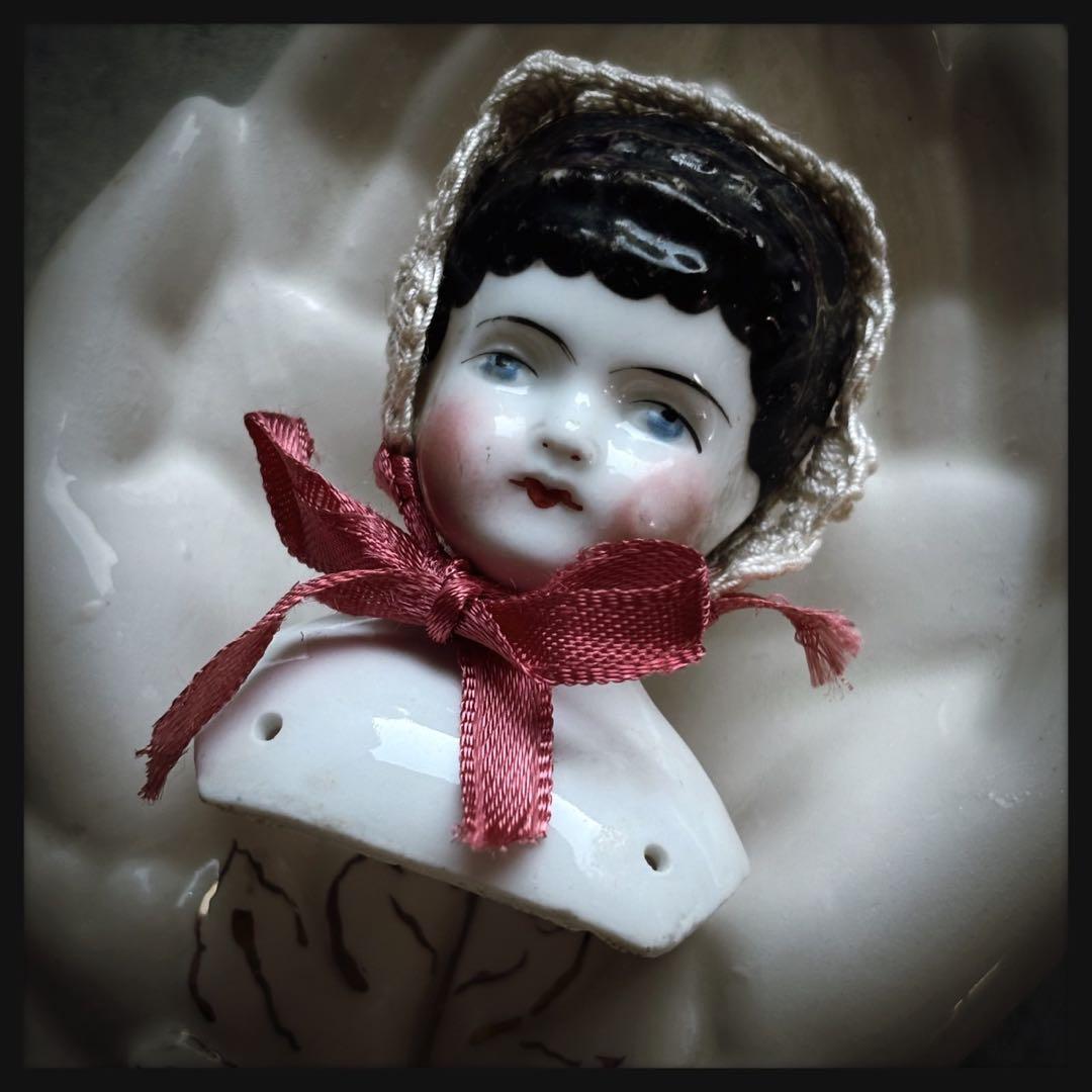 レアアンティーク チャイナヘッドドール　 ヘッドパーツ