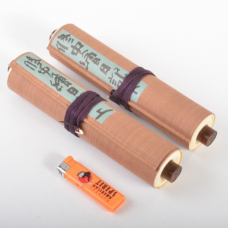 るるか清水公照作　修中絵日記　巻物　巻子　上下2巻　共箱　N　6079C