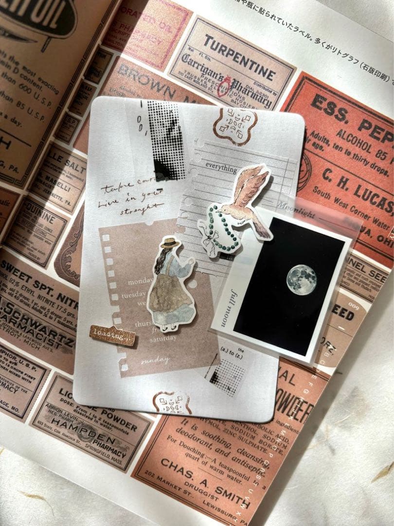 pion《mini girl_01》海外マスキングテープ　マステ 【1961】