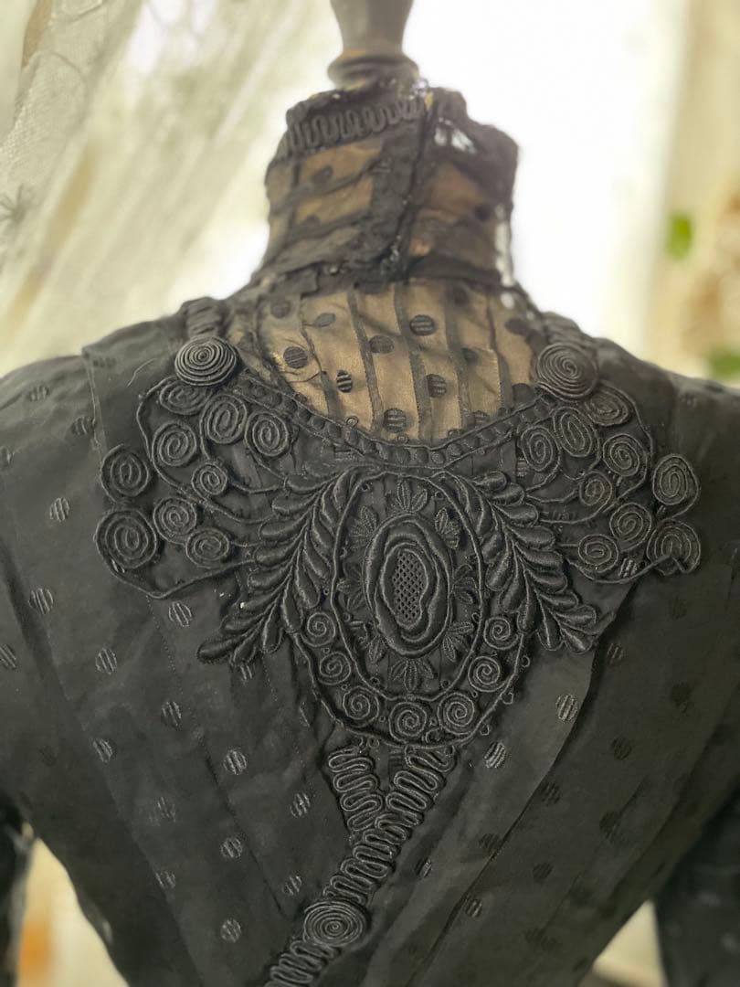 半額SALE♡ヴィクトリア朝 シルク ボディス♡ フランスアンティークブラウス