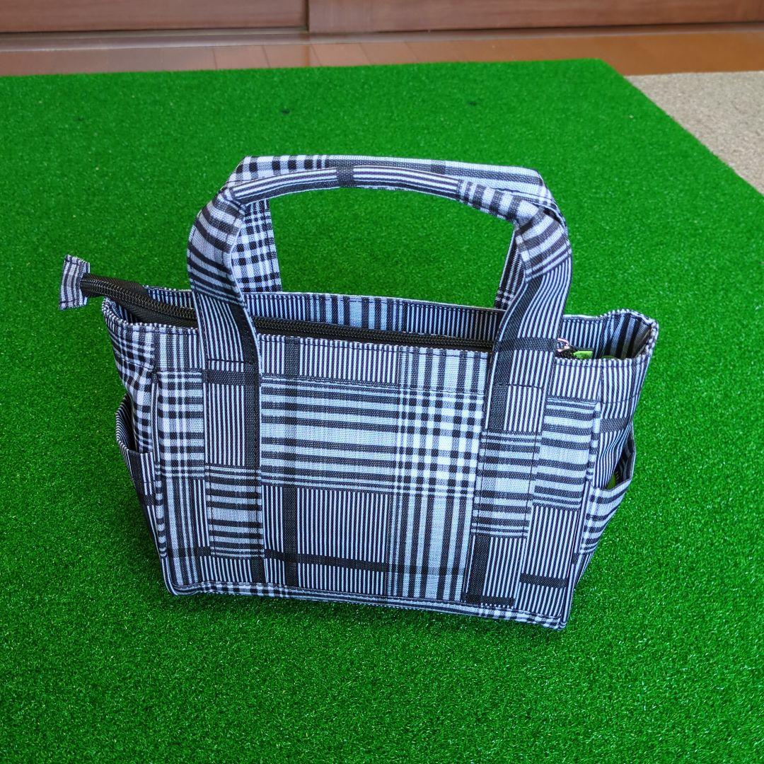 【新品未使用】 PG SMILEチャーム付き チェック柄カートバッグ
