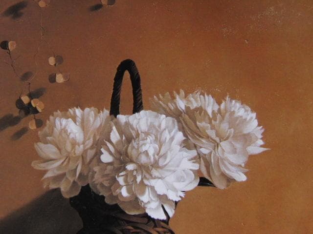 山中雅彦、「芍薬」、希少な額装用画集より、新品高級額装付