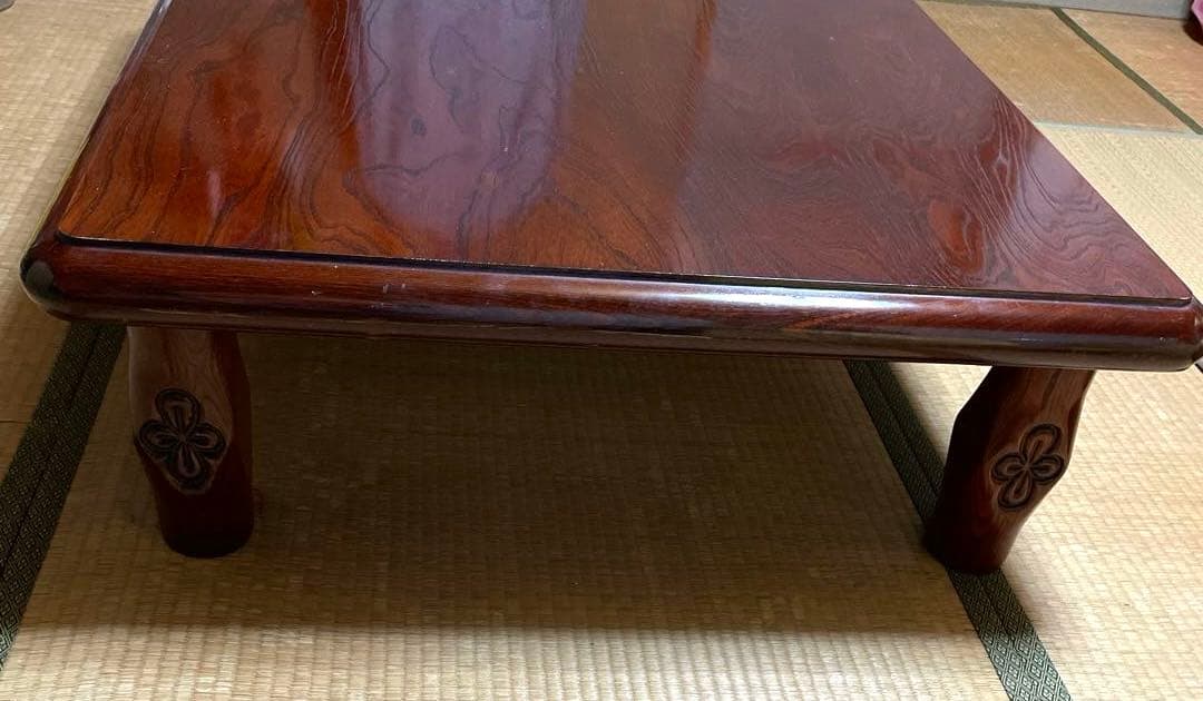 頑丈な座卓₊⁎ 昭和　レトロ　木製　ブラウン　和風テーブル