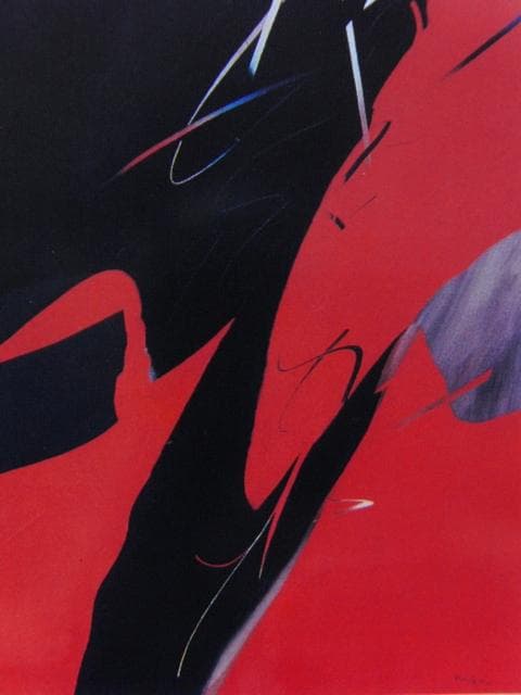 近藤隆志、黒の即興譜 '85、希少な画集より、新品高級額・額装付