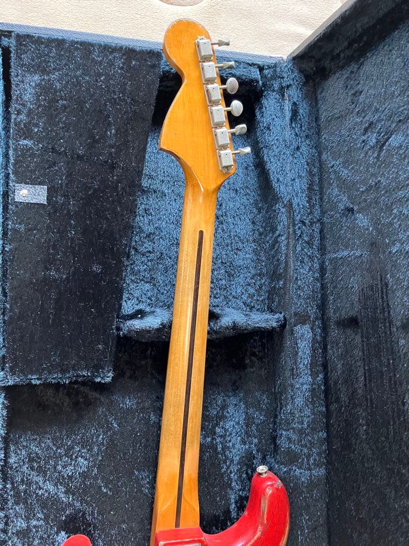 75年製Fernandes シースルーレッド オールラッカーレリック ストラト