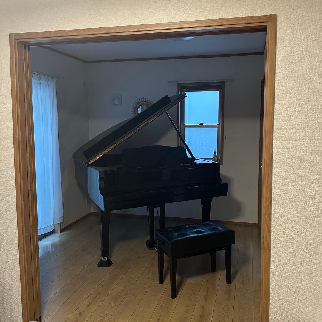 黒色 グランドピアノ カバー付き YAMAHA C3 3370587 2本ペダル