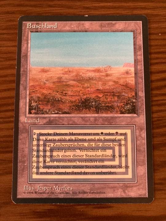 『MTG』デュアルランド　ドイツ語　scrubland