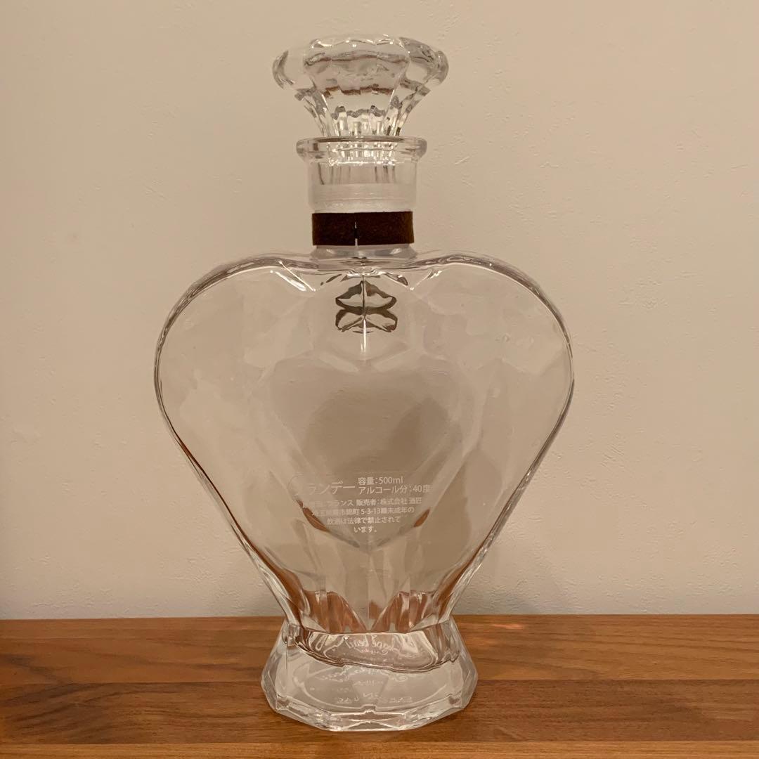 ⭐️シェイプハート⭐️クリスタル⭐️500mlサイズ⭐️送料無料⭐️空ボトル⭐️空瓶⭐️レア⭐️