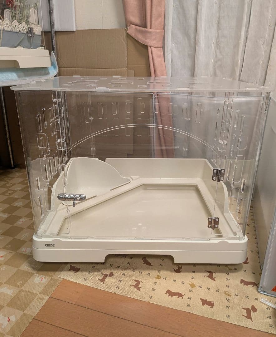 GEX【うさぎアクリル製ケージ】ラビんぐ スマートルームクリア−II
