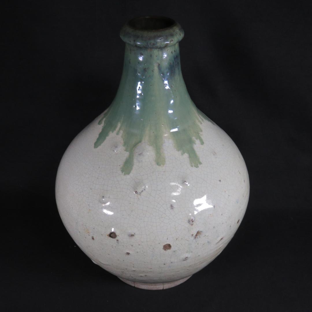 壺 笠間 民藝 高さ37センチ 窯傷 一輪挿し 飾り壺 イポ